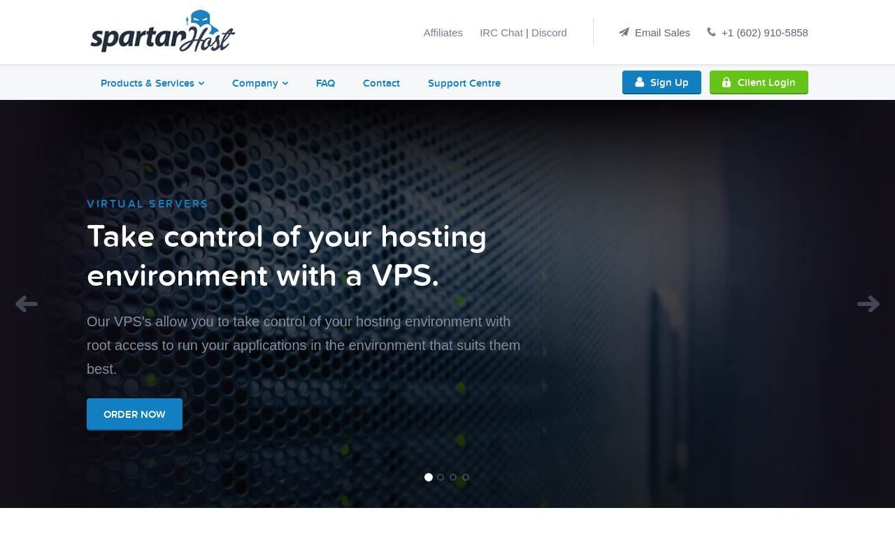 Spartan Host 官网截图